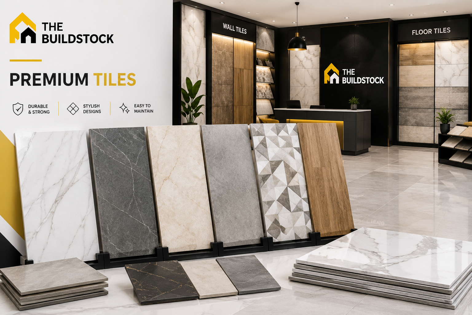 Premium floor and wall tiles for modern homes and commercial spaces | The Buildstock